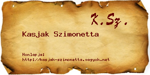 Kasjak Szimonetta névjegykártya